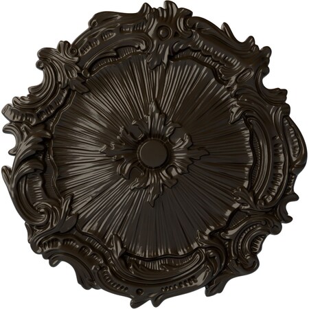 Ekena Millwork Plymouth Ceiling Medallion (Fits Canopies up to 1 5/8"), 16 3/4"OD x 1 3/8"P, Stone Hearth CM16PLSHF